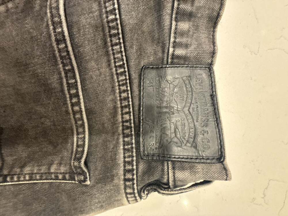 Levi's 541 Athletic Taper Fit Jeans Black Acid Wash Denim